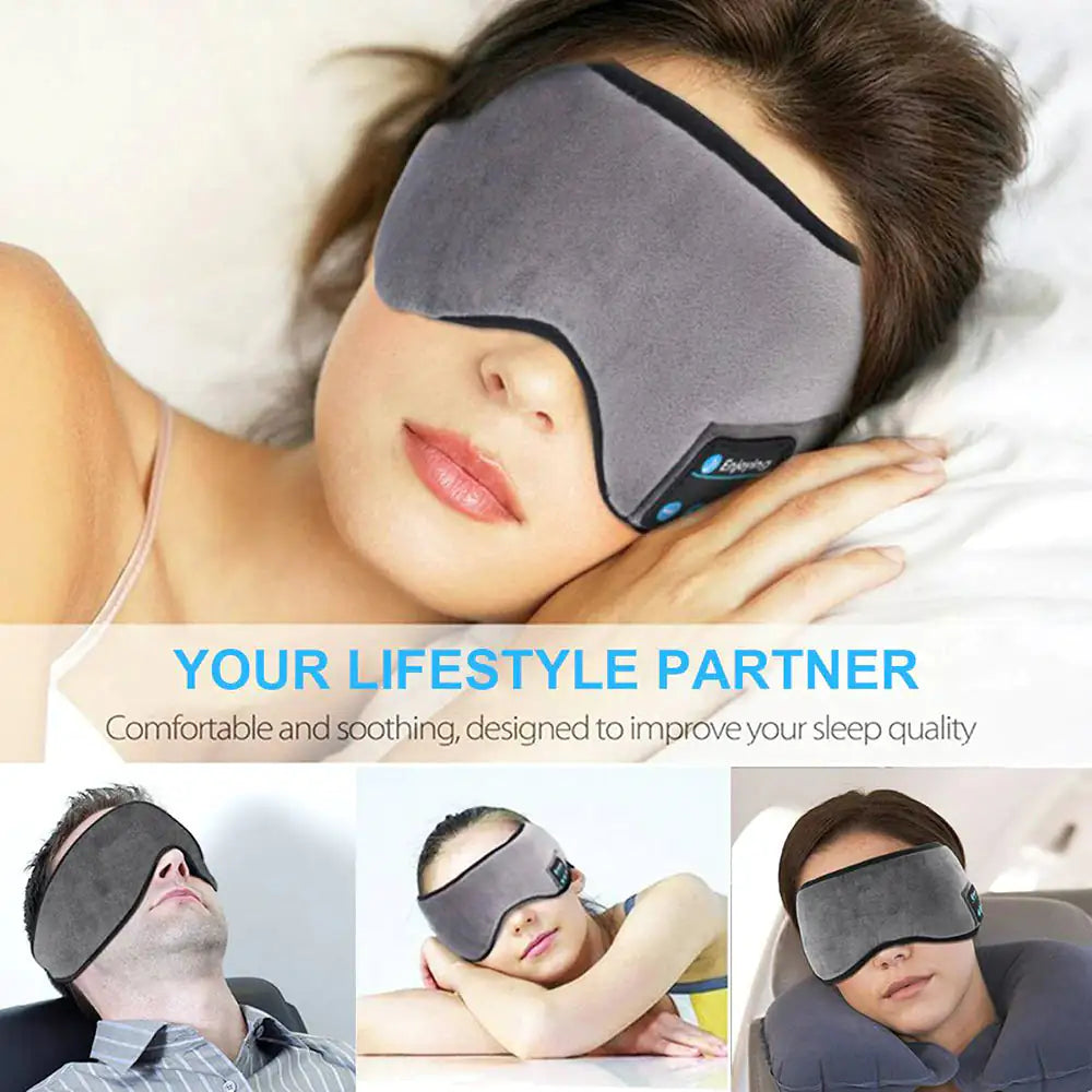 Masque pour les yeux avec écouteurs Bluetooth pour dormir